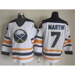 Buffalo Sabres #7 Rick Martin White CCM Throwback Stitched NHL Jersey