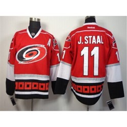 Carolina Hurricanes #11 Jordan Staal Red Third Hockey Stitched NHL Jersey
