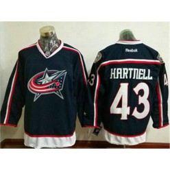 Columbus Blue Jackets #43 Scott Hartnell Navy Blue Home Stitched NHL Reebok Hockey Jersey