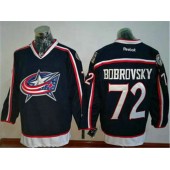 Columbus Blue Jackets #72 Sergei Bobrovsky Navy Blue Home Stitched NHL Reebok Hockey Jersey