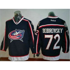 Columbus Blue Jackets #72 Sergei Bobrovsky Navy Blue Home Stitched NHL Reebok Hockey Jersey
