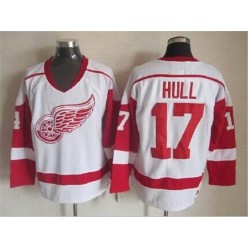 Detroit Red Wings #17 Brett Hull White CCM Throwback Stitched NHL Jersey