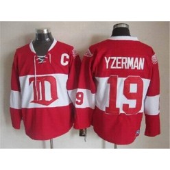 Detroit Red Wings #19 Steve Yzerman Red Winter Classic CCM Throwback Stitched NHL Jersey