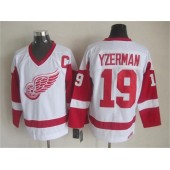 Detroit Red Wings #19 Steve Yzerman White CCM Throwback Stitched NHL Jersey