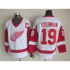 Detroit Red Wings #19 Steve Yzerman White CCM Throwback Stitched NHL Jersey