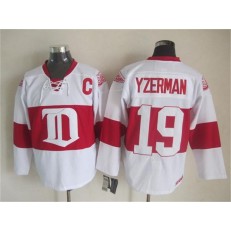 Detroit Red Wings #19 Steve Yzerman White Winter Classic CCM Throwback Stitched NHL Jersey