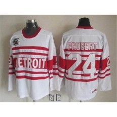 Detroit Red Wings #24 Bob Probert White CCM Throwback 75TH Stitched NHL Jersey
