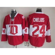 Detroit Red Wings #24 Chris Chelios Red Winter Classic CCM Throwback Stitched NHL Jersey