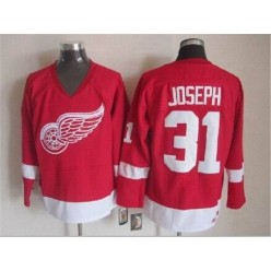 Detroit Red Wings #31 Curtis Joseph Red CCM Throwback Stitched NHL Jersey