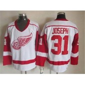 Detroit Red Wings #31 Curtis Joseph White CCM Throwback Stitched NHL Jersey