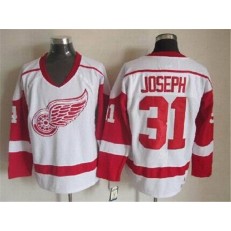 Detroit Red Wings #31 Curtis Joseph White CCM Throwback Stitched NHL Jersey