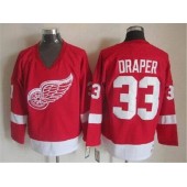 Detroit Red Wings #33 Kris Draper Red CCM Throwback Stitched NHL Jersey