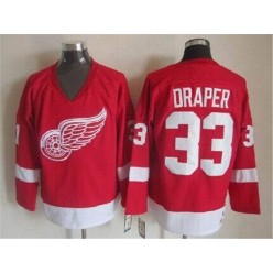 Detroit Red Wings #33 Kris Draper Red CCM Throwback Stitched NHL Jersey
