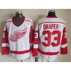 Detroit Red Wings #33 Kris Draper White CCM Throwback Stitched NHL Jersey