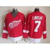 Detroit Red Wings #7 Ted Lindsay Red CCM Throwback Stitched NHL Jersey
