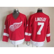 Detroit Red Wings #7 Ted Lindsay Red CCM Throwback Stitched NHL Jersey