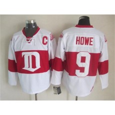 Detroit Red Wings #9 Gordie Howe White Winter Classic CCM Throwback Stitched NHL Jersey
