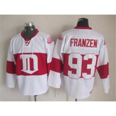 Detroit Red Wings #93 Johan Franzen White Winter Classic CCM Throwback Stitched NHL Jersey