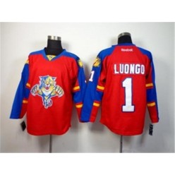 Florida Panthers #1 Roberto Luongo Red Home Stitched NHL Jersey
