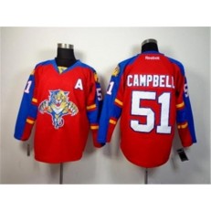 Florida Panthers #51 Brian Campbell Red Home Stitched NHL Jersey