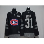 Adidas Montreal Canadiens 6 Shea Weber Black 1917-2017 100th Anniversary Stitched NHL Jersey