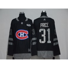 Adidas Montreal Canadiens 6 Shea Weber Black 1917-2017 100th Anniversary Stitched NHL Jersey