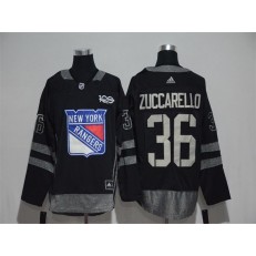 Adidas New York Rangers 36 Glenn Anderson Black 1917-2017 100th Anniversary Stitched NHL Jersey