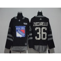 Adidas New York Rangers 36 Glenn Anderson Black 1917-2017 100th Anniversary Stitched NHL Jersey
