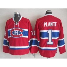Montreal Canadiens 1 Larry Robinson Stitched Red CH CCM Throwback NHL Jersey