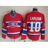 Montreal Canadiens 10 Guy Lafleur Stitched Red CCM Throwback NHL Jersey