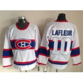 Montreal Canadiens 10 Guy Lafleur White CCM Throwback Stitched NHL Jersey