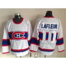 Montreal Canadiens 10 Guy Lafleur White CCM Throwback Stitched NHL Jersey