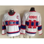 Montreal Canadiens 11 Saku Koivu White CCM Throwback Stitched NHL Jersey