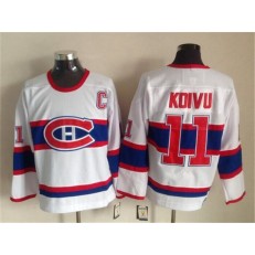 Montreal Canadiens 11 Saku Koivu White CCM Throwback Stitched NHL Jersey