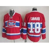 Montreal Canadiens 18 Serge Savard Stitched Red CH CCM Throwback NHL Jersey