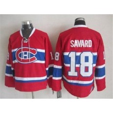 Montreal Canadiens 18 Serge Savard Stitched Red CH CCM Throwback NHL Jersey