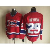 Montreal Canadiens 29 Ken Dryden Stitched Red CCM Throwback NHL Jersey