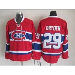 Montreal Canadiens 29 Ken Dryden Stitched Red CH CCM Throwback NHL Jersey