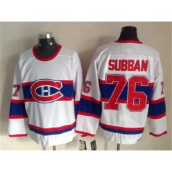 Montreal Canadiens 76 PK Subban White CCM Throwback Stitched NHL Jersey