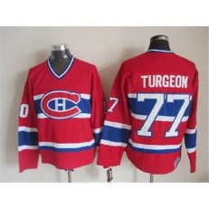 Montreal Canadiens 77 Pierre Turgeon Red CCM Throwback Stitched NHL Jersey