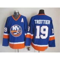 New York Islanders 19 Bryan Trottier Baby Blue CCM Throwback Stitched NHL Jersey