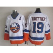 New York Islanders 19 Bryan Trottier White CCM Throwback Stitched NHL Jersey