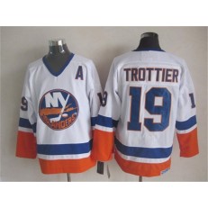 New York Islanders 19 Bryan Trottier White CCM Throwback Stitched NHL Jersey