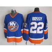 New York Islanders 22 Mike Bossy Baby Blue CCM Throwback Stitched NHL Jersey