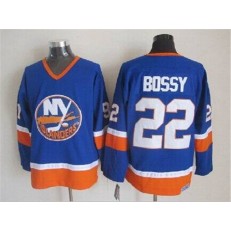 New York Islanders 22 Mike Bossy Baby Blue CCM Throwback Stitched NHL Jersey