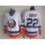 New York Islanders 22 Mike Bossy White CCM Throwback Stitched NHL Jersey