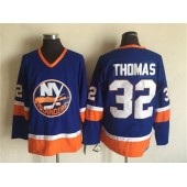 New York Islanders 32 Thomas Baby Blue CCM Throwback Stitched NHL Jersey