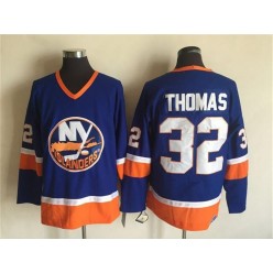 New York Islanders 32 Thomas Baby Blue CCM Throwback Stitched NHL Jersey
