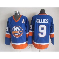 New York Islanders 9 Clark Gillies Baby Blue CCM Throwback Stitched NHL Jersey