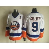New York Islanders 9 Clark Gillies White CCM Throwback Stitched NHL Jersey